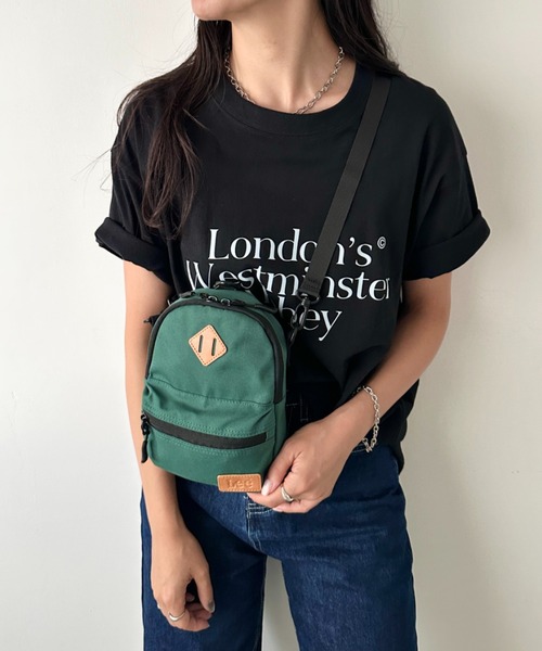 Lee(リー)の「Lee/リー デイパック型 ミニショルダー/パッチ付き/アウトドア(ショルダーバッグ・レディース・ベージュ/グリーン/ブラック・FREE)」の13枚目の写真