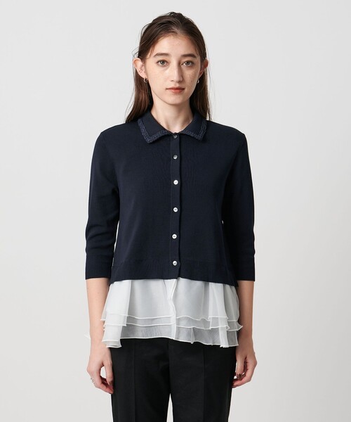 マ*ュ様 レディー ポロコンビ ニット ウォッシャブル レディー ポロコンビ ニット ウォッシャブル（ニット/セーター