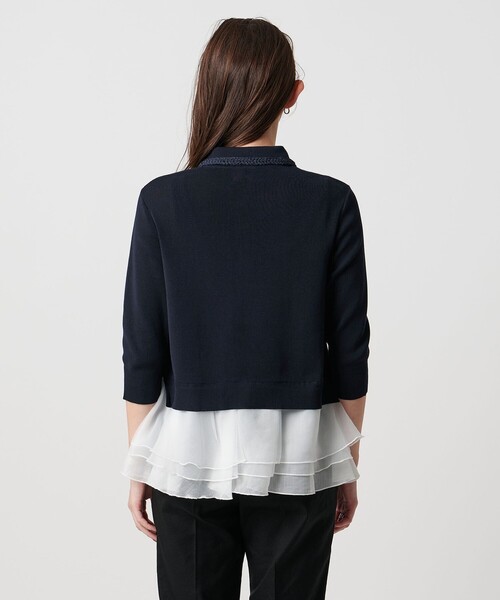 UNITED ARROWS レディー ポロコンビ ニット ウォッシャブル レディー ポロコンビ ニット ウォッシャブル