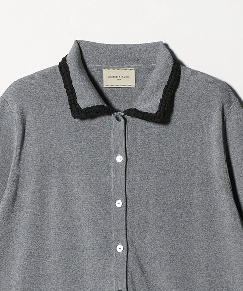 ユナイテッドアローズ　レディー ポロコンビ ニット ウォッシャブル UNITED ARROWS レディー ポロコンビ ニット ウォッシャブル