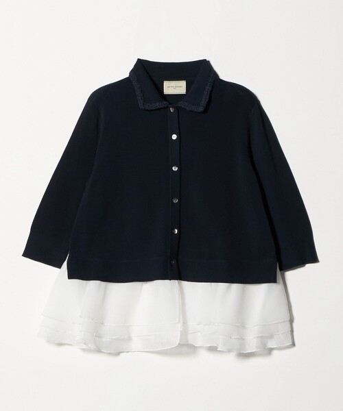 ユナイテッドアローズ　レディー ポロコンビ ニット ウォッシャブル UNITED ARROWS レディー ポロコンビ ニット ウォッシャブル