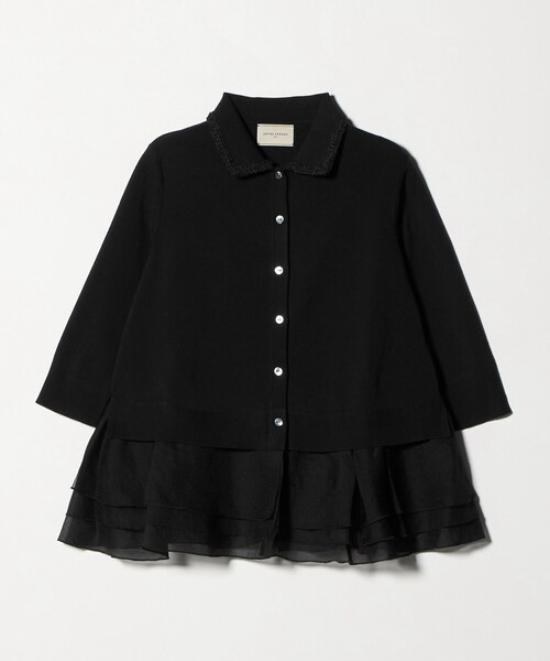 ユナイテッドアローズ　レディーポロコンビニットウォッシャブル 黒 ブラック レディー ポロコンビ ニット ウォッシャブル（ニット/セーター