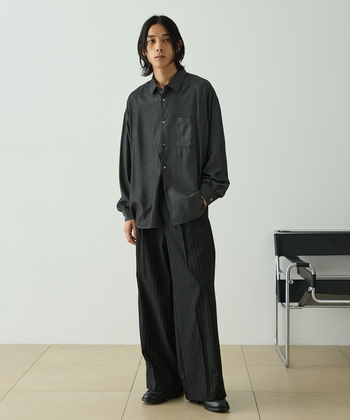 セール】〈吸水速乾〉デニムライクコンフォートリラックスロング