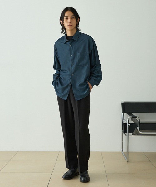 セール】〈吸水速乾〉デニムライクコンフォートリラックスロング