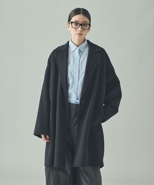 Curensology ワイドスリーブロングコート ブラウン　M カレンソロジー Curensology｜カレンソロジーのコート通販｜ELLE SHOP (エル