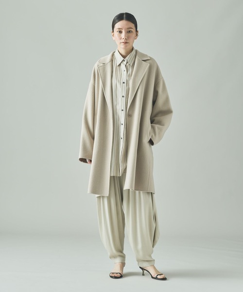 Curensology(カレンソロジー)の「Curensology(カレンソロジー)/<C.S.G>ウールカシミヤビーバーコート(チェスターコート・レディース・ネイビー/アイボリー/モカ・FREE)」の9枚目の写真