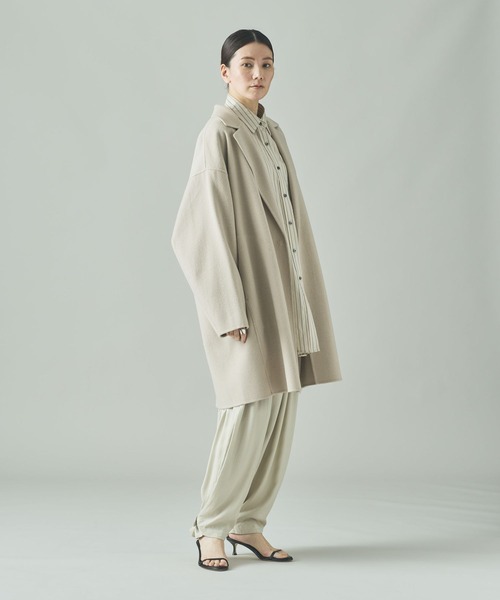 Curensology(カレンソロジー)の「Curensology(カレンソロジー)/<C.S.G>ウールカシミヤビーバーコート(チェスターコート・レディース・ネイビー/アイボリー/モカ・FREE)」の8枚目の写真