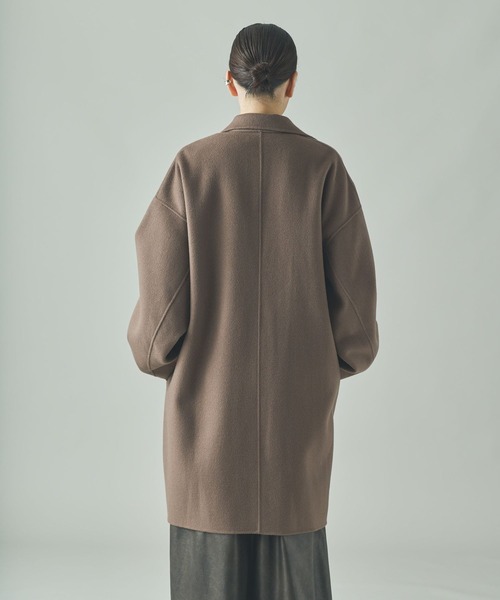 美品＊カレンソロジー ウールタンブラージャケット チャコール 定価3.9万 薄手 Curensology(カレンソロジー)/＜C.S.G＞ウールカシミヤビーバーコート