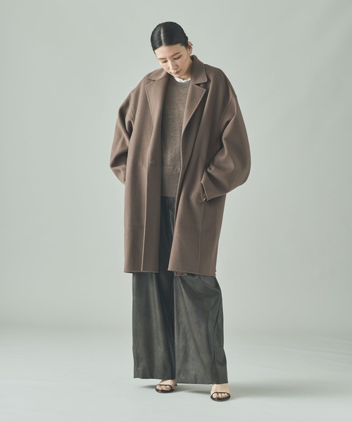 Curensology(カレンソロジー)の「Curensology(カレンソロジー)/<C.S.G>ウールカシミヤビーバーコート(チェスターコート・レディース・ネイビー/アイボリー/モカ・FREE)」の22枚目の写真
