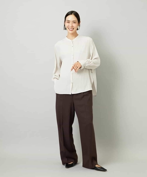 MICHEL KLEIN(ミッシェル・クラン)の「コージーワイドパンツ(その他パンツ・レディース・グレー/ボルドー/ネイビー・38)」の8枚目の写真