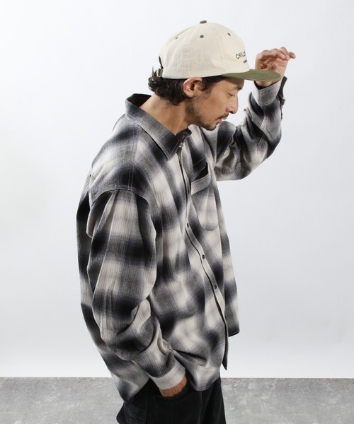 BAYFLOW（ベイフロー）の「ヴィンテージライクチェックシャツ（シャツ/ブラウス・メンズ・ピンク/オフホワイト/グレイッシュベージュ/ブラウン・LARGE/MEDIUM）」の8枚目の写真