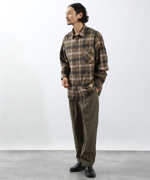 BAYFLOW（ベイフロー）の「ヴィンテージライクチェックシャツ（シャツ/ブラウス・メンズ・ピンク/オフホワイト/グレイッシュベージュ/ブラウン・LARGE/MEDIUM）」の17枚目の写真