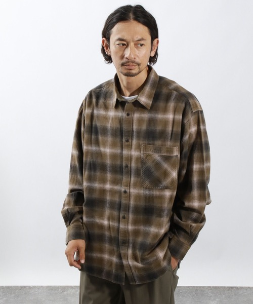 BAYFLOW（ベイフロー）の「ヴィンテージライクチェックシャツ（シャツ/ブラウス・メンズ・ピンク/オフホワイト/グレイッシュベージュ/ブラウン・LARGE/MEDIUM）」の18枚目の写真