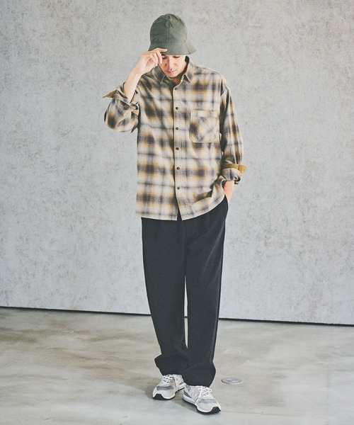 BAYFLOW（ベイフロー）の「ヴィンテージライクチェックシャツ（シャツ/ブラウス・メンズ・ピンク/オフホワイト/グレイッシュベージュ/ブラウン・LARGE/MEDIUM）」の20枚目の写真