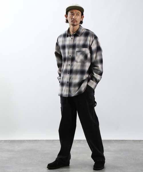 BAYFLOW（ベイフロー）の「ヴィンテージライクチェックシャツ（シャツ/ブラウス・メンズ・ピンク/オフホワイト/グレイッシュベージュ/ブラウン・LARGE/MEDIUM）」の7枚目の写真