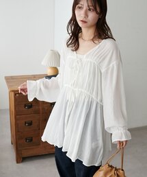 【WEB限定】2段切り替えブラウス