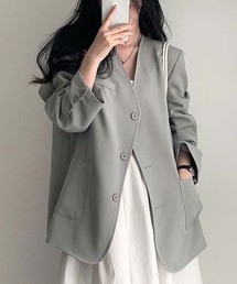 YUGA_YGMC No-collar A-line jacket