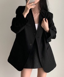 YUGA_YGMC No-collar A-line jacket