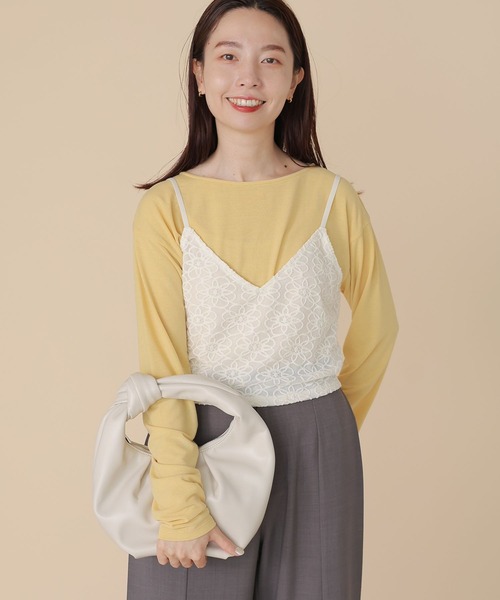 LEPSIM（レプシィム）の「結びレザーバッグ　204453（ハンドバッグ・レディース・ブラック/アイボリー・ONE SIZE）」の4枚目の写真