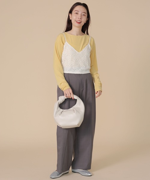 LEPSIM（レプシィム）の「結びレザーバッグ　204453（ハンドバッグ・レディース・ブラック/アイボリー・ONE SIZE）」の5枚目の写真