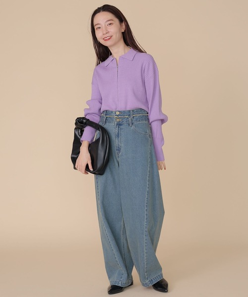 LEPSIM（レプシィム）の「結びレザーバッグ　204453（ハンドバッグ・レディース・ブラック/アイボリー・ONE SIZE）」の9枚目の写真