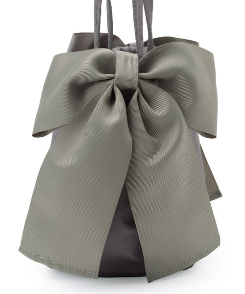 couture brooch（クチュールブローチ）の「サイドリボントートバッグ（トートバッグ・レディース・ダークグレー/ピンク/ブラック・00）」の4枚目の写真