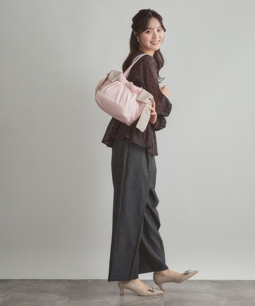 couture brooch（クチュールブローチ）の「サイドリボントートバッグ（トートバッグ・レディース・ダークグレー/ピンク/ブラック・00）」の18枚目の写真