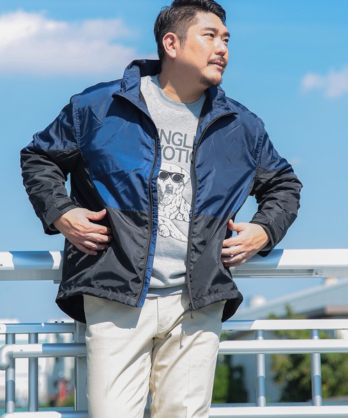 PIMLICO(ピムリコ)の「PIMLICO (ピムリコ) 裏メッシュ フルジップ ブルゾン(ナイロンジャケット・メンズ・ネイビー/ダークグレー/ブラック/カーキ・X1(3L~4L)/X2(4L~5L)/X3(6L~7L)/X4(8L~9L)/X5(9L~10L))」の12枚目の写真