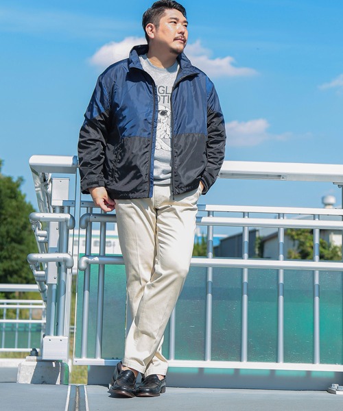 PIMLICO(ピムリコ)の「PIMLICO (ピムリコ) 裏メッシュ フルジップ ブルゾン(ナイロンジャケット・メンズ・ネイビー/ダークグレー/ブラック/カーキ・X1(3L~4L)/X2(4L~5L)/X3(6L~7L)/X4(8L~9L)/X5(9L~10L))」の13枚目の写真
