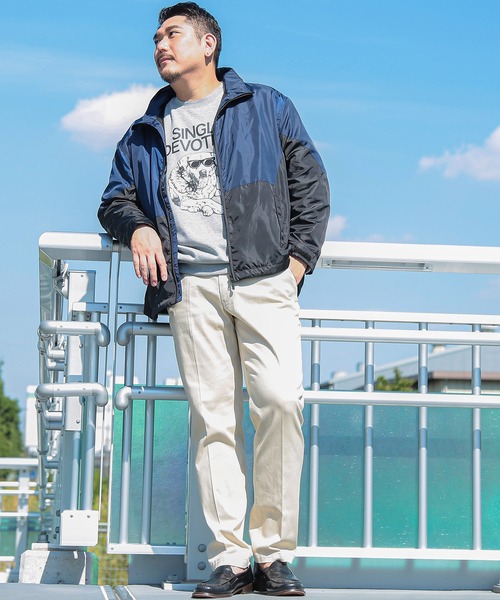 PIMLICO(ピムリコ)の「PIMLICO (ピムリコ) 裏メッシュ フルジップ ブルゾン(ナイロンジャケット・メンズ・ネイビー/ダークグレー/ブラック/カーキ・X1(3L~4L)/X2(4L~5L)/X3(6L~7L)/X4(8L~9L)/X5(9L~10L))」の14枚目の写真