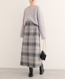 natural couture | チェック柄ペンシルスカート(スカート)