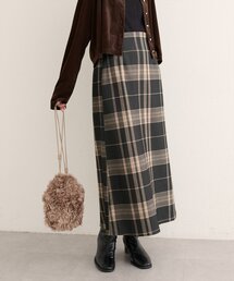 チェック柄ペンシルスカート