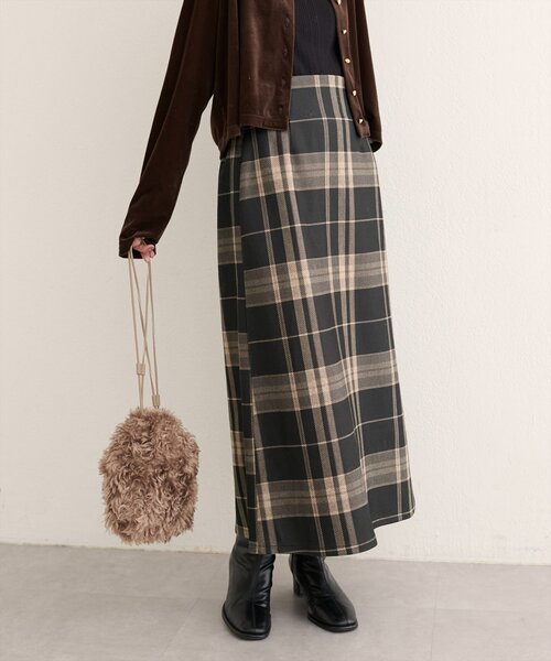 natural couture（ナチュラルクチュール）の「チェック柄ペンシルスカート（スカート・レディース・その他1/その他2/その他3・FREE）」の2枚目の写真
