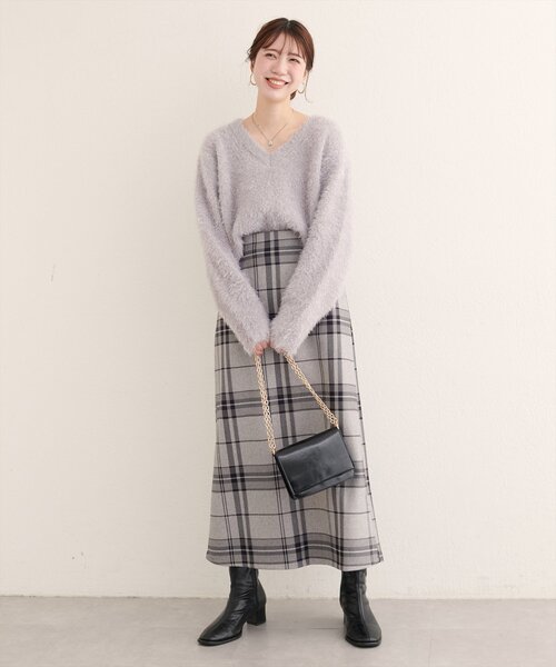 natural couture（ナチュラルクチュール）の「チェック柄ペンシルスカート（スカート・レディース・その他1/その他2/その他3・FREE）」の12枚目の写真