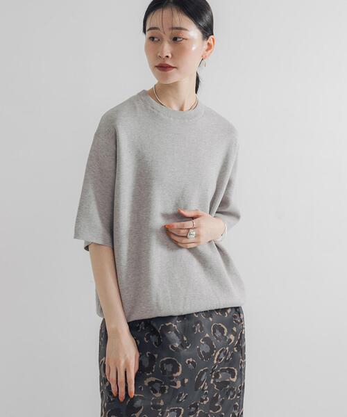 URBAN RESEARCH(アーバンリサーチ)の「コットンカシミヤハーフスリーブニット(ニット/セーター・レディース・オフホワイト/グレー/ブラック・FREE)」の3枚目の写真