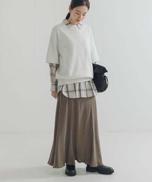 URBAN RESEARCH(アーバンリサーチ)の「コットンカシミヤハーフスリーブニット(ニット/セーター・レディース・オフホワイト/グレー/ブラック・FREE)」の16枚目の写真