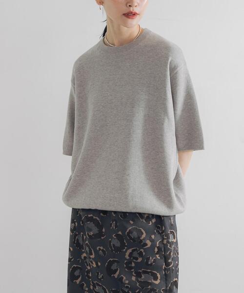 URBAN RESEARCH(アーバンリサーチ)の「コットンカシミヤハーフスリーブニット(ニット/セーター・レディース・オフホワイト/グレー/ブラック・FREE)」の11枚目の写真