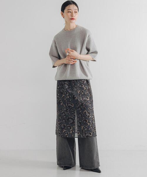 URBAN RESEARCH(アーバンリサーチ)の「コットンカシミヤハーフスリーブニット(ニット/セーター・レディース・オフホワイト/グレー/ブラック・FREE)」の14枚目の写真