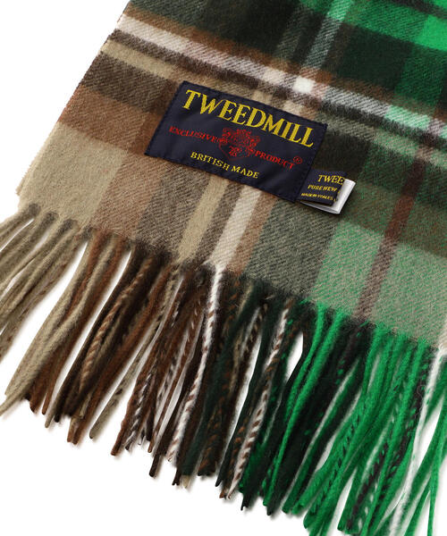 NATURAL BEAUTY BASIC（ナチュラルビューティーベーシック）の「TWEEDMILL チェックマフラー（マフラー・レディース・グリーン/ピンク・FREE）」の7枚目の写真