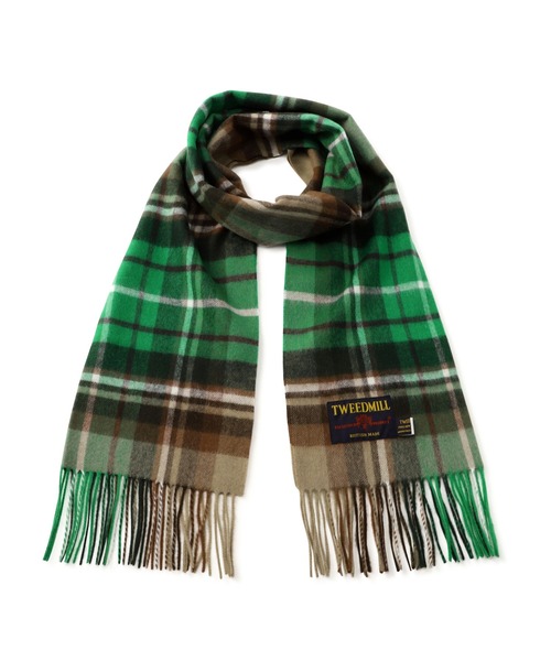 NATURAL BEAUTY BASIC（ナチュラルビューティーベーシック）の「TWEEDMILL チェックマフラー（マフラー・レディース・グリーン/ピンク・FREE）」の2枚目の写真