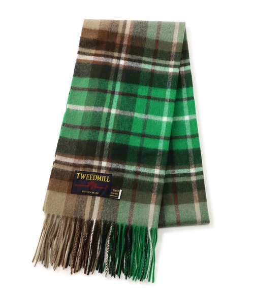 NATURAL BEAUTY BASIC（ナチュラルビューティーベーシック）の「TWEEDMILL チェックマフラー（マフラー・レディース・グリーン/ピンク・FREE）」の3枚目の写真