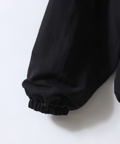 SITRY(シトリー)の「SITRY Nylon & Cotton Hoodie/別注 オーバーサイズ 配色ステッチ 無地 チェック柄 ジップパーカー フーディー ナイロンジャケット ブルゾン(ナイロンジャケット・メンズ・ブラック/ブラウン/ブラック系その他/ベージュ系その他・LL/M/L)」の9枚目の写真