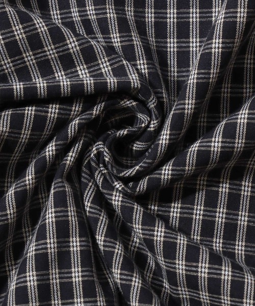 SITRY(シトリー)の「SITRY Nylon & Cotton Hoodie/別注 オーバーサイズ 配色ステッチ 無地 チェック柄 ジップパーカー フーディー ナイロンジャケット ブルゾン(ナイロンジャケット・メンズ・ブラック/ブラウン/ブラック系その他/ベージュ系その他・LL/M/L)」の16枚目の写真