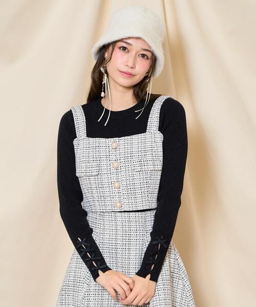 WILLSELECTION（ウィルセレクション）の「ツイードビスチェ（その他トップス・レディース・ピンク/ブラック/ブルー/オフホワイト・FREE）」の7枚目の写真