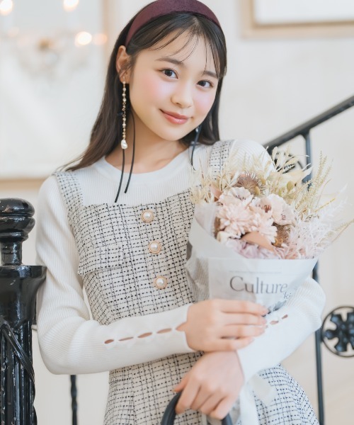 WILLSELECTION（ウィルセレクション）の「ツイードビスチェ（その他トップス・レディース・ピンク/ブラック/ブルー/オフホワイト・FREE）」の2枚目の写真