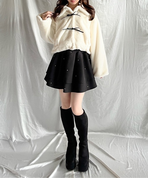 one way（ワンウェイ）の「リボンファージャケット（その他アウター・レディース・ホワイト/ピンク/ブラック/ブラウン・FREE）」の9枚目の写真