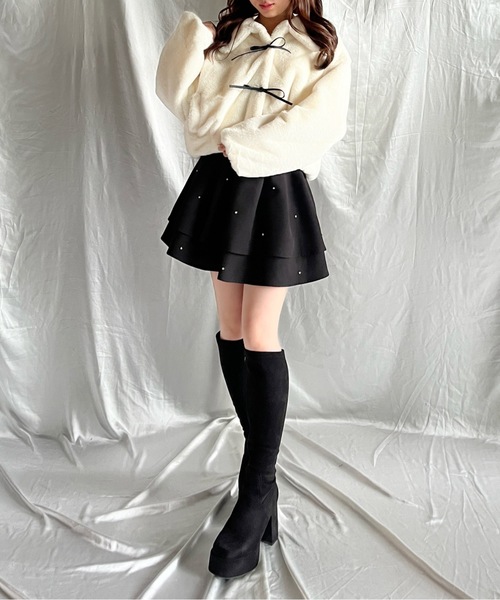 one way（ワンウェイ）の「リボンファージャケット（その他アウター・レディース・ホワイト/ピンク/ブラック/ブラウン・FREE）」の10枚目の写真