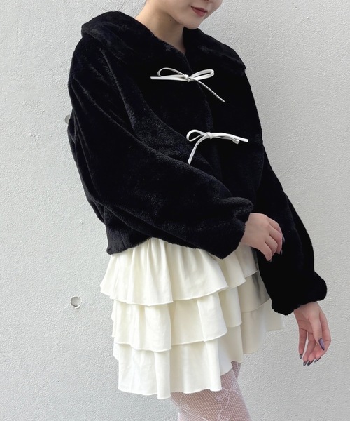one way（ワンウェイ）の「リボンファージャケット（その他アウター・レディース・ホワイト/ピンク/ブラック/ブラウン・FREE）」の14枚目の写真