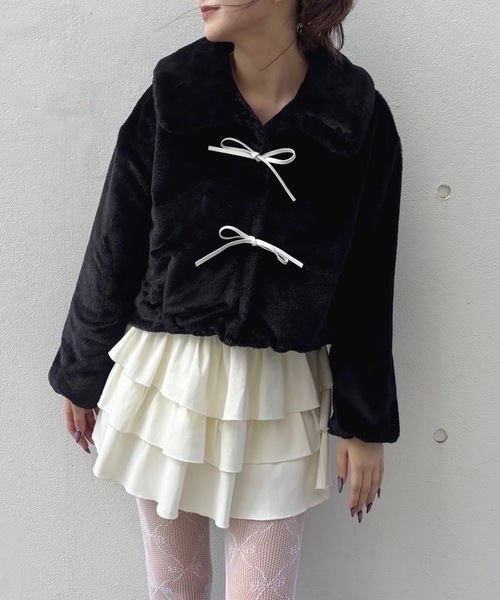 one way（ワンウェイ）の「リボンファージャケット（その他アウター・レディース・ホワイト/ピンク/ブラック/ブラウン・FREE）」の15枚目の写真