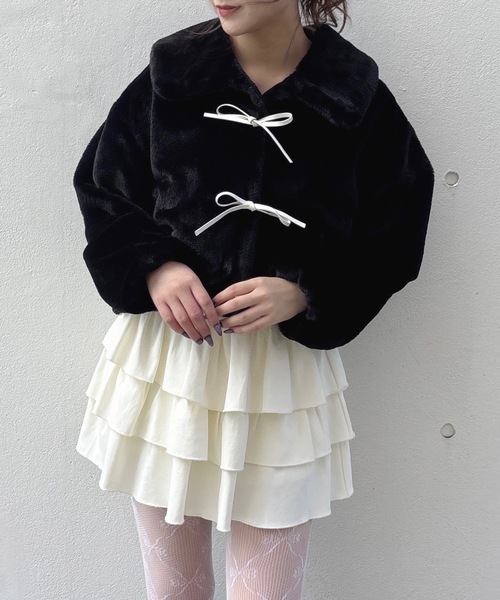 one way（ワンウェイ）の「リボンファージャケット（その他アウター・レディース・ホワイト/ピンク/ブラック/ブラウン・FREE）」の16枚目の写真